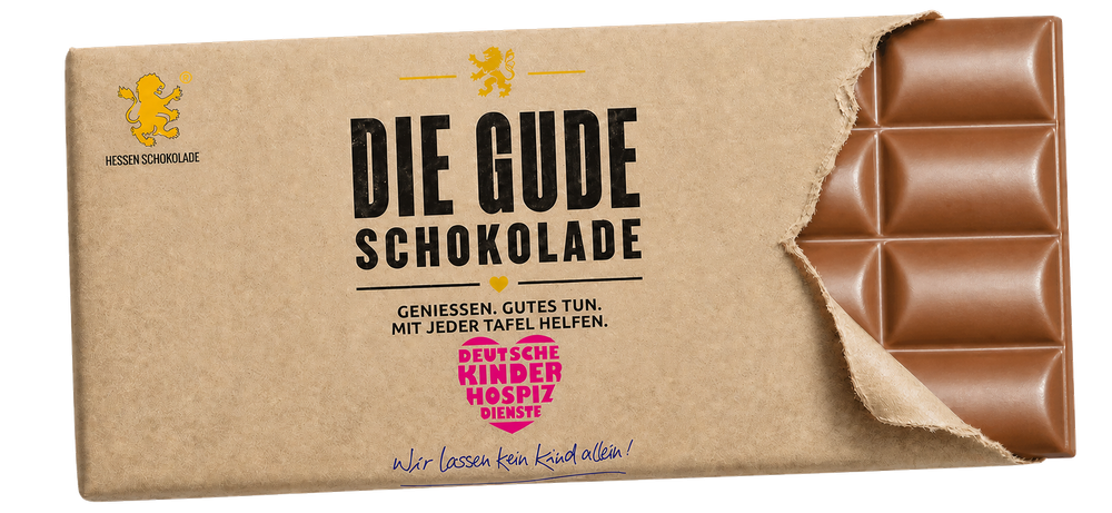 GUDE Schokolade &ndash; die ganzj&auml;hrige Vollmilchtafel, freigestellt