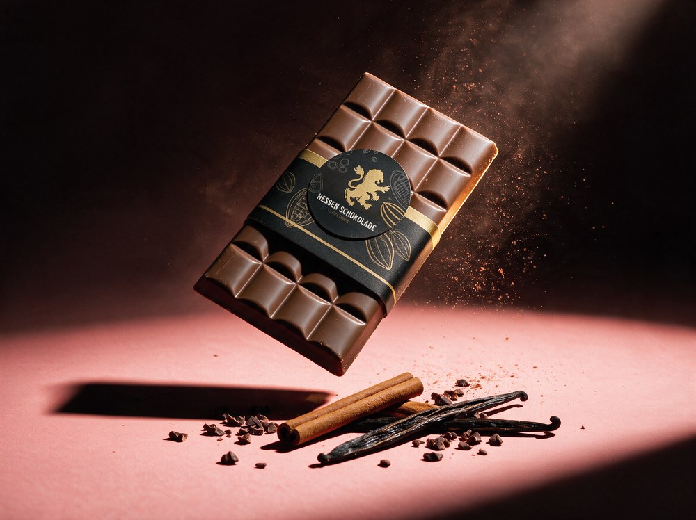 GUDE Weihnachtsschokolade &ndash; gerippte Vollmilchtafel mit Zimt und Bourbon-Vanille als Weihnachtsgeschenk